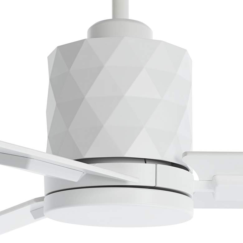 Image 3 54" Casa Vieja Lex Matte White LED Ceiling Fan with Remote more views