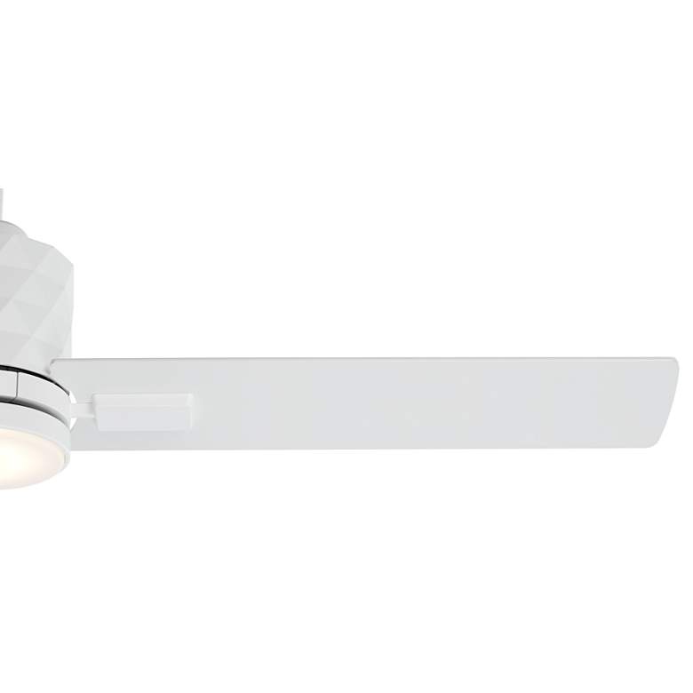Image 4 54" Casa Vieja Lex Matte White LED Ceiling Fan with Remote more views