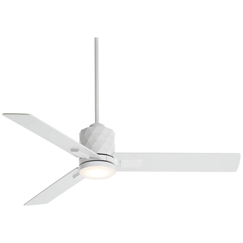 Image 7 54" Casa Vieja Lex Matte White LED Ceiling Fan with Remote more views