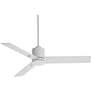 54" Casa Vieja Lex Matte White LED Ceiling Fan with Remote