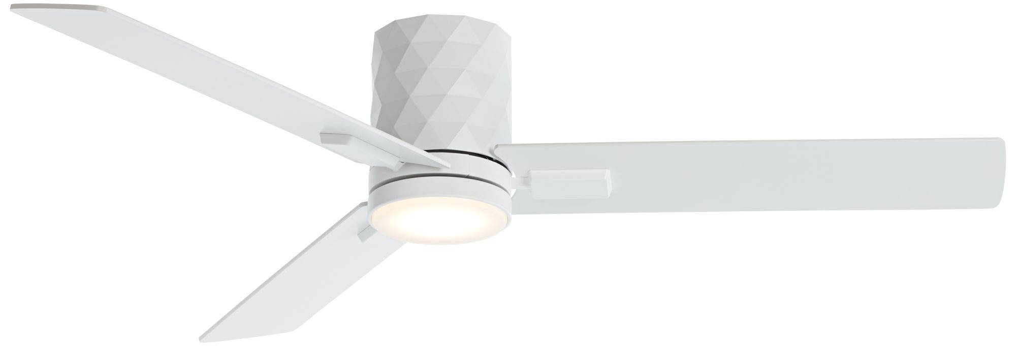 Image 3 54" Casa Vieja Lex Matte White LED Hugger Ceiling Fan with Remote