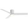 1_54" Casa Vieja Lex Matte White LED Hugger Ceiling Fan with Remote