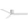 54" Casa Vieja Lex Matte White LED Hugger Ceiling Fan with Remote