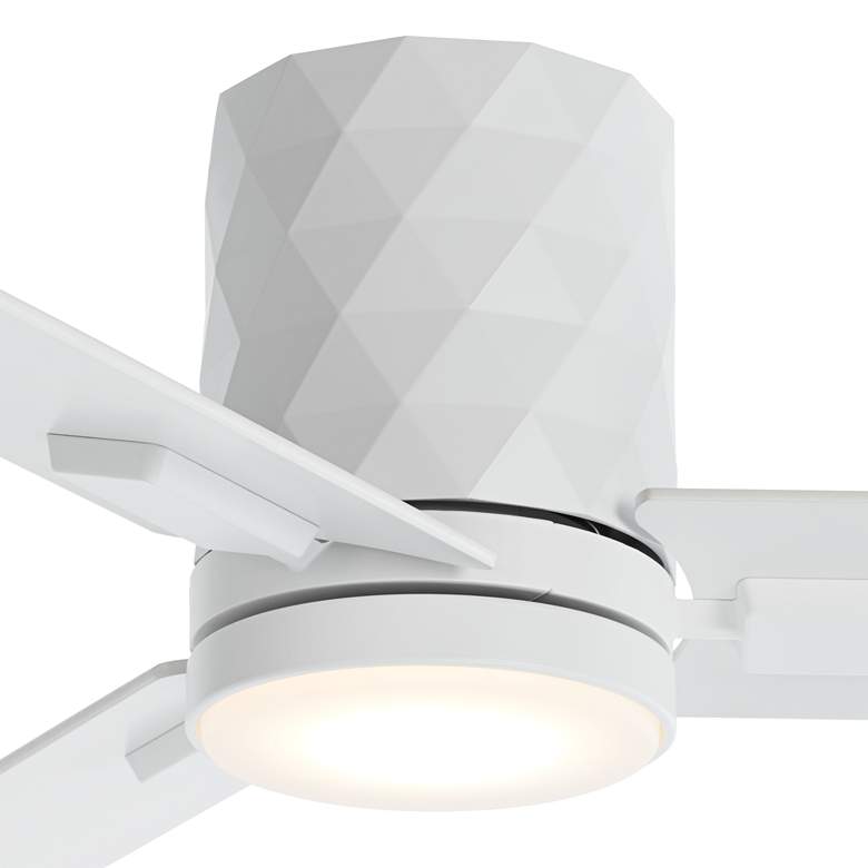 Image 2 54" Casa Vieja Lex Matte White LED Hugger Ceiling Fan with Remote more views