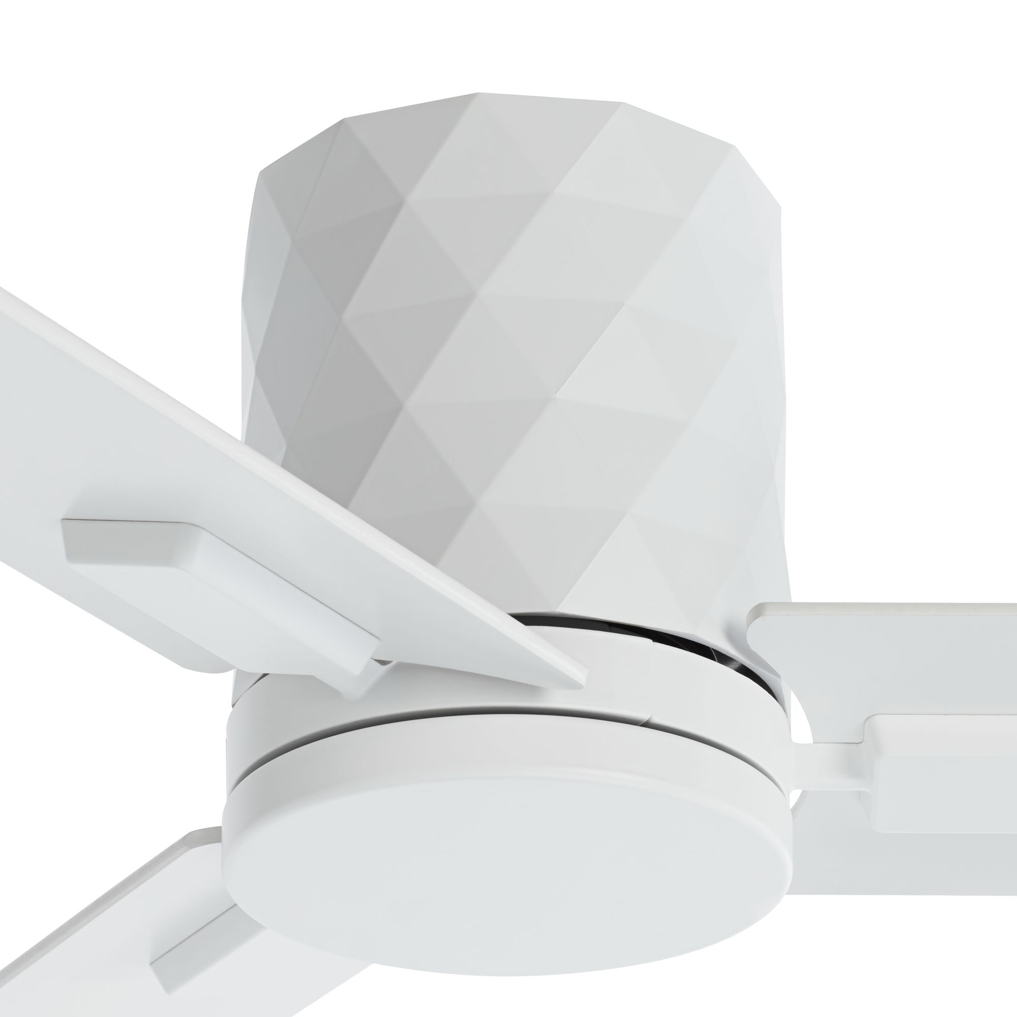 Image 5 54" Casa Vieja Lex Matte White LED Hugger Ceiling Fan with Remote more views