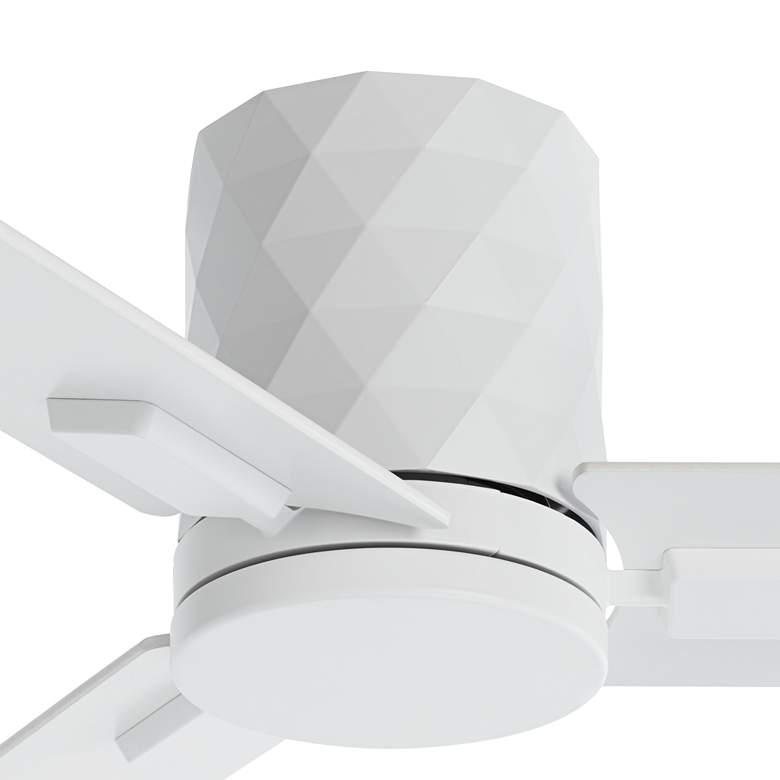 Image 3 54" Casa Vieja Lex Matte White LED Hugger Ceiling Fan with Remote more views