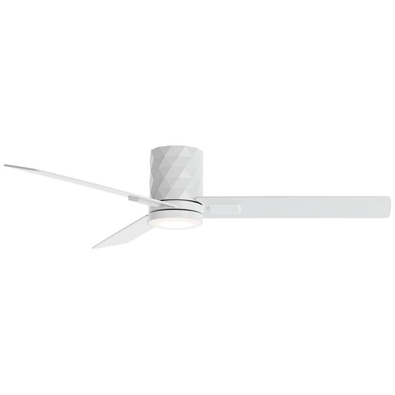Image 5 54" Casa Vieja Lex Matte White LED Hugger Ceiling Fan with Remote more views