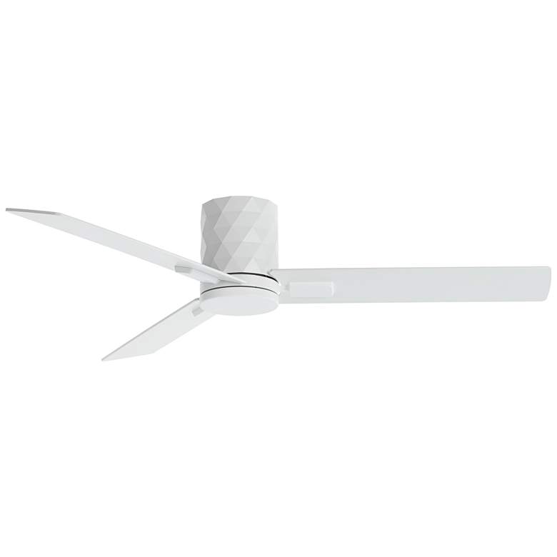 Image 6 54" Casa Vieja Lex Matte White LED Hugger Ceiling Fan with Remote more views
