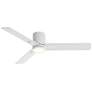 7_54" Casa Vieja Lex Matte White LED Hugger Ceiling Fan with Remote more views