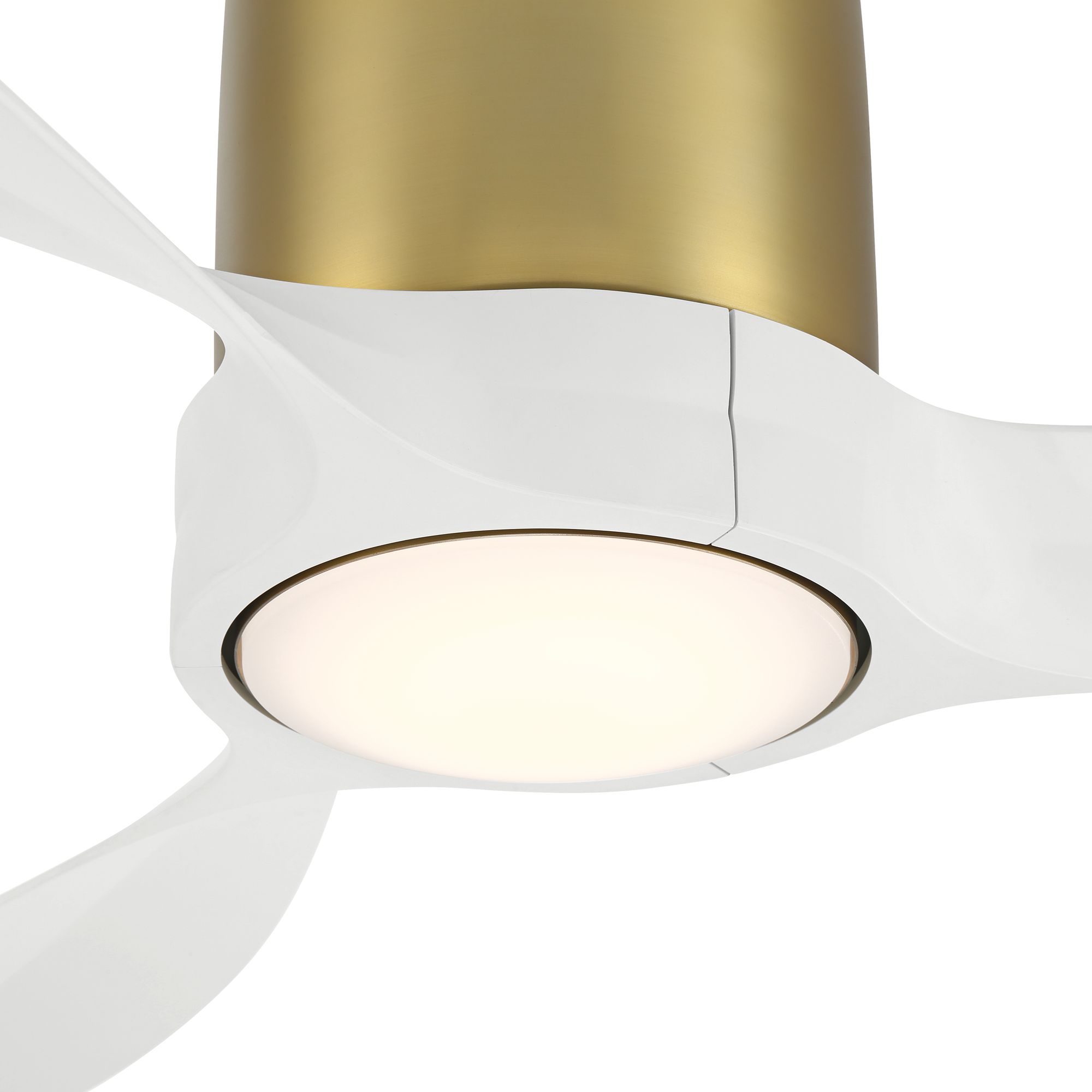 Image 4 54" Casa Vieja Magnolia Brass Indoor/Outdoor LED Hugger Ceiling Fan more views