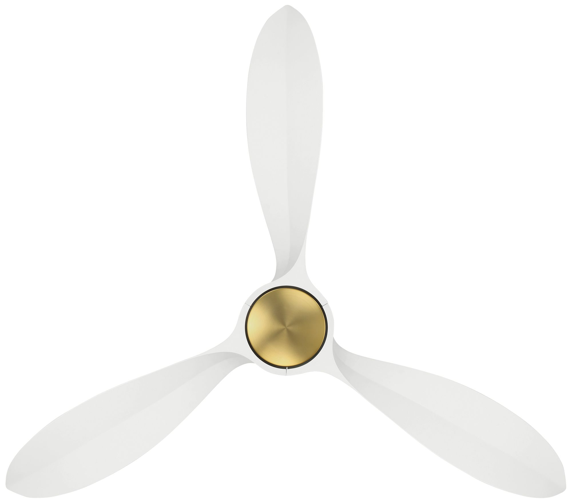 54" Casa Vieja Magnolia Brass Indoor/Outdoor LED Hugger Ceiling Fan in scene