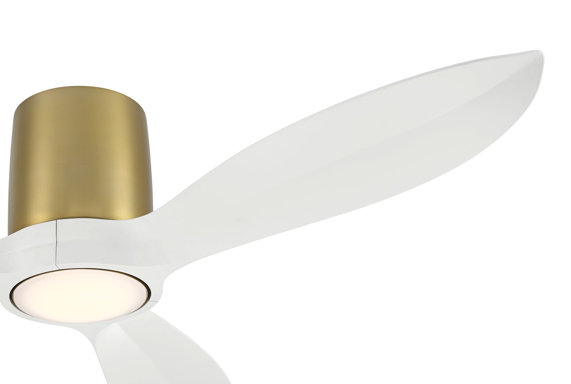 Image 7 54" Casa Vieja Magnolia Brass Indoor/Outdoor LED Hugger Ceiling Fan more views