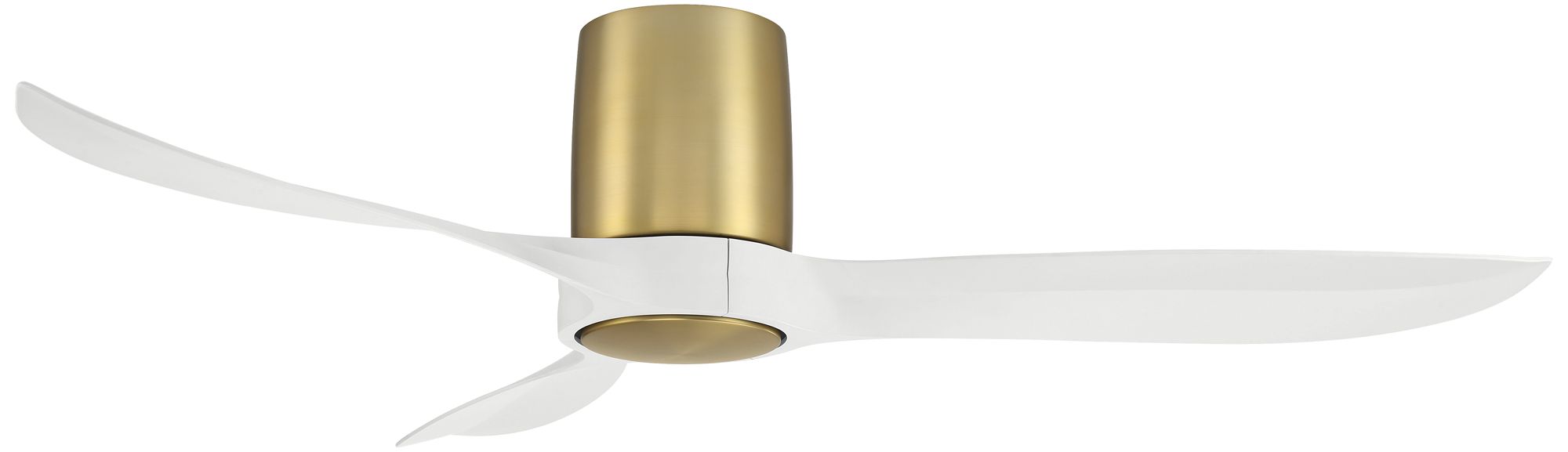 54" Casa Vieja Magnolia Brass Indoor/Outdoor LED Hugger Ceiling Fan in scene