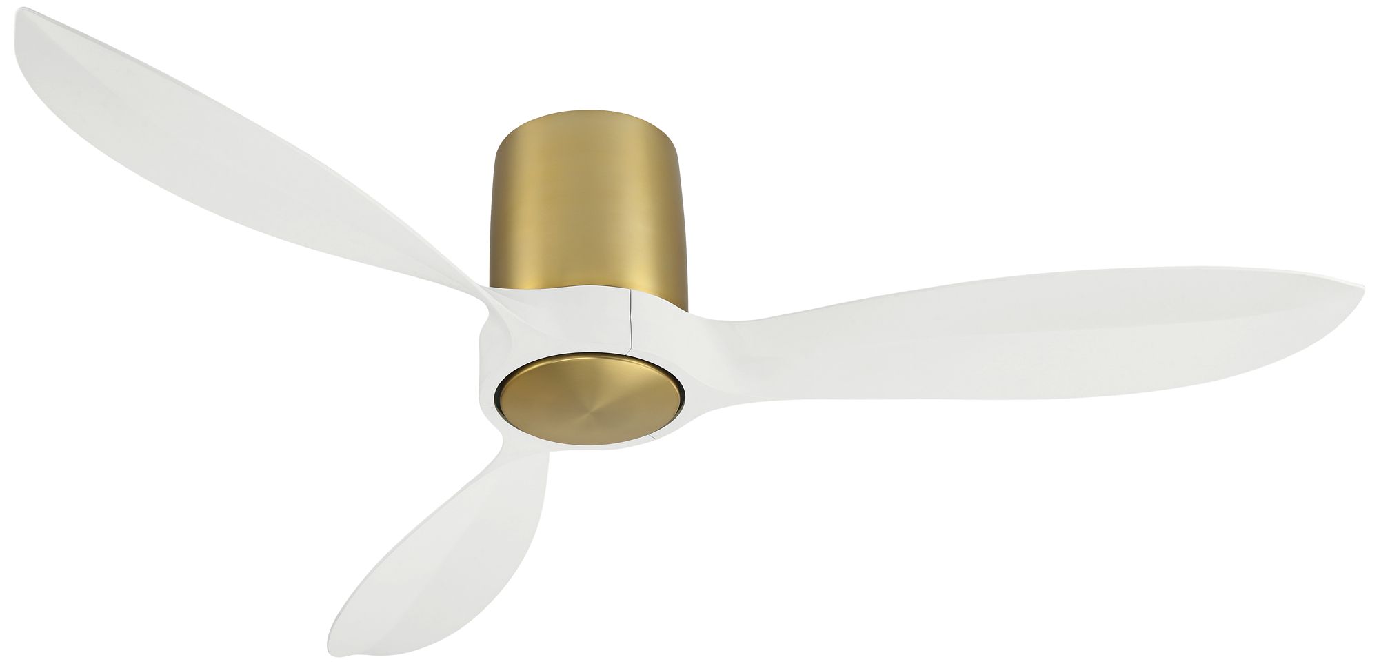 54" Casa Vieja Magnolia Brass Indoor/Outdoor LED Hugger Ceiling Fan in scene