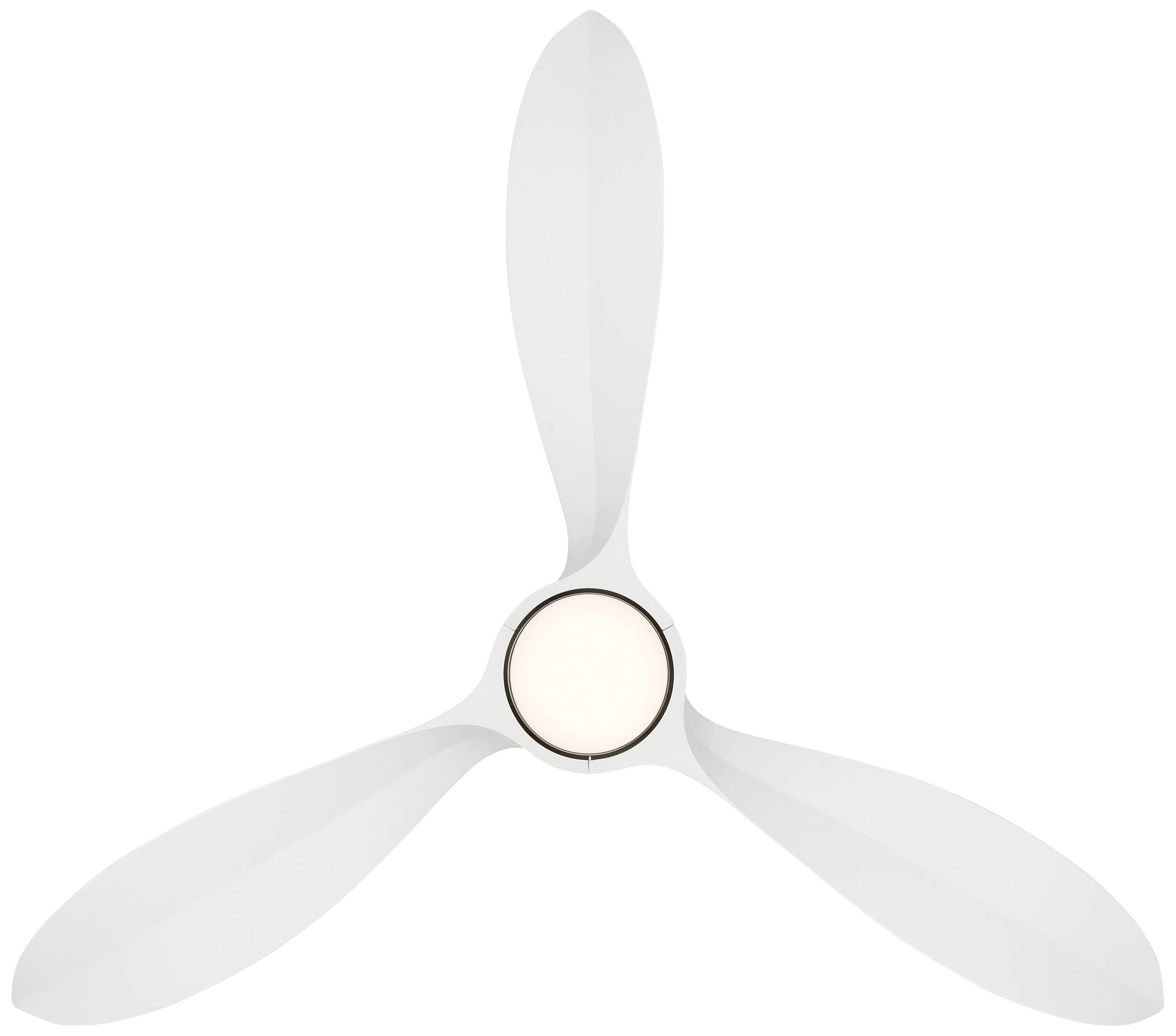 54" Casa Vieja Magnolia Brass Indoor/Outdoor LED Hugger Ceiling Fan in scene
