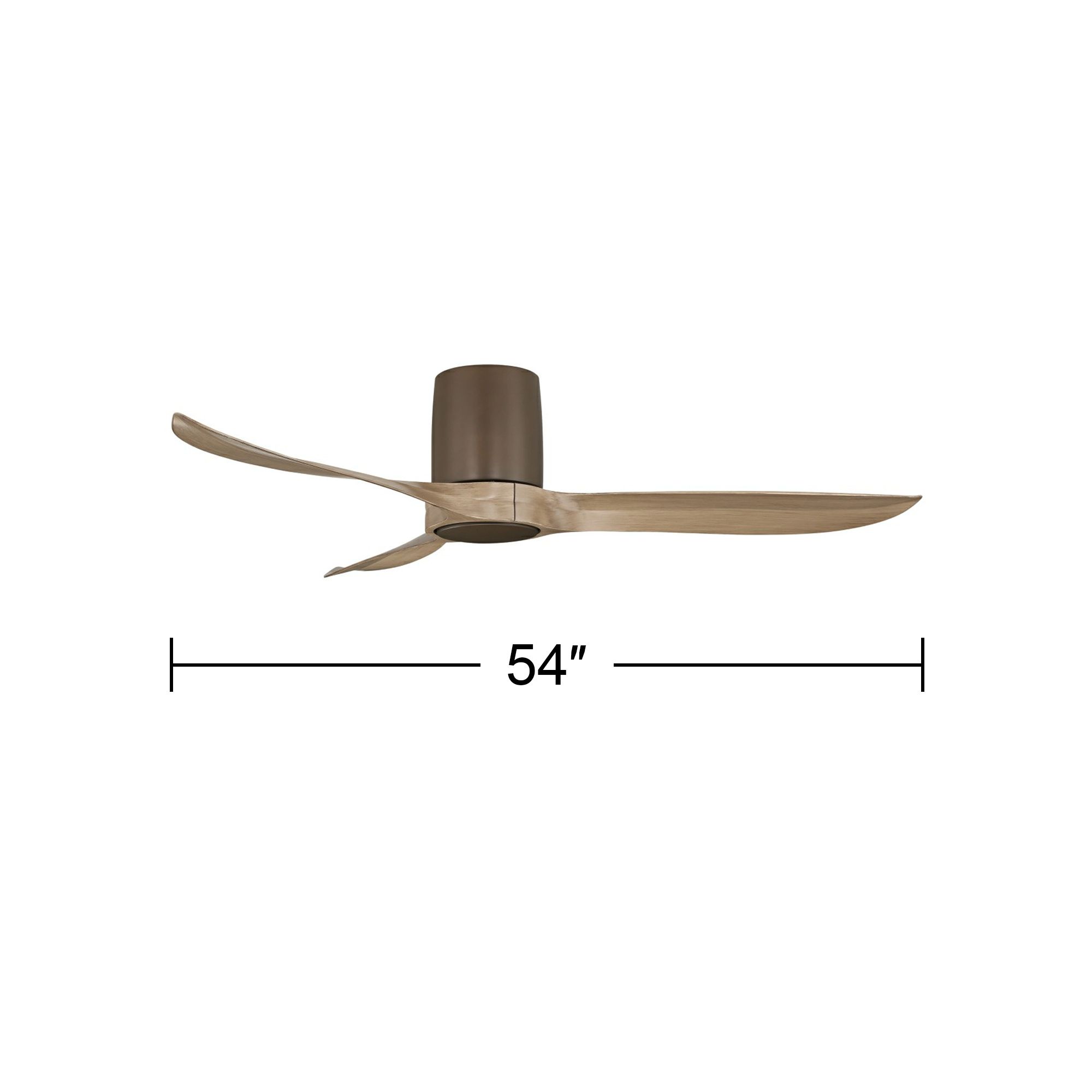 54" Casa Vieja Magnolia Bronze Indoor/Outdoor LED Hugger Ceiling Fan in scene