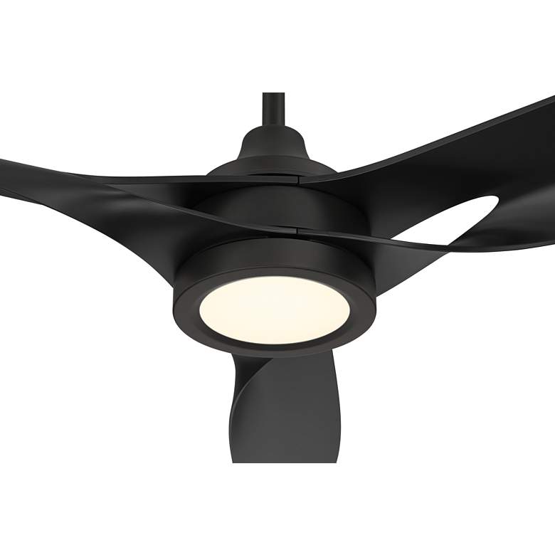 Image 4 54" Casa Vieja Mystere Matte Black Indoor/Outdoor LED Ceiling Fan more views
