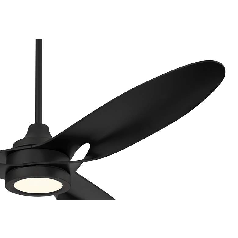 Image 5 54" Casa Vieja Mystere Matte Black Indoor/Outdoor LED Ceiling Fan more views
