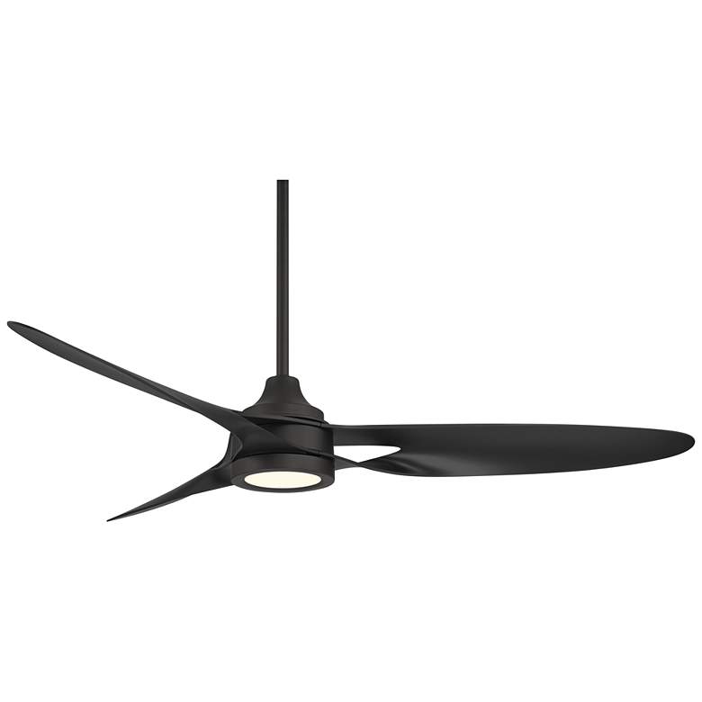 Image 7 54" Casa Vieja Mystere Matte Black Indoor/Outdoor LED Ceiling Fan more views
