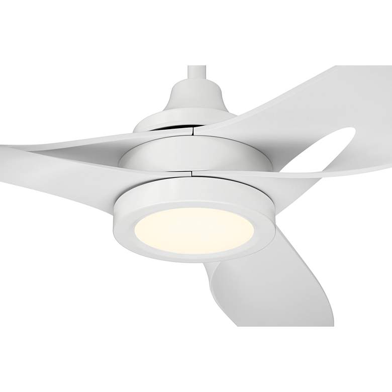Image 3 54" Casa Vieja Mystere Matte White Indoor/Outdoor LED Ceiling Fan more views
