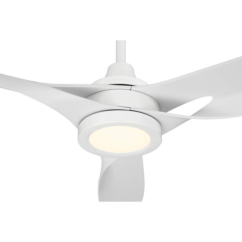 Image 4 54" Casa Vieja Mystere Matte White Indoor/Outdoor LED Ceiling Fan more views