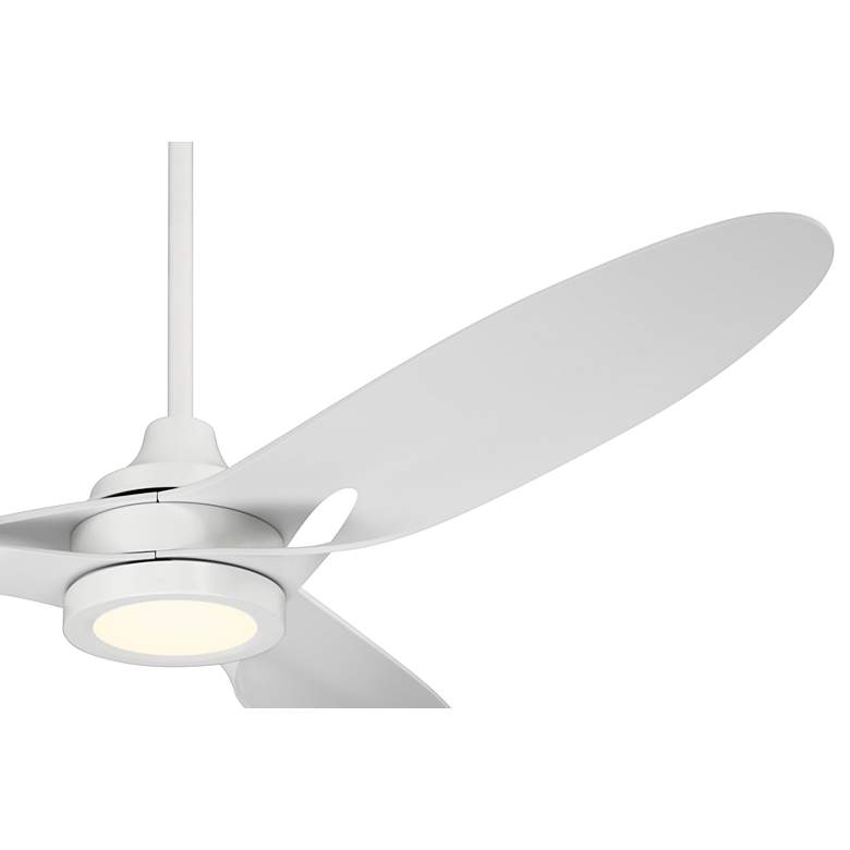 Image 5 54" Casa Vieja Mystere Matte White Indoor/Outdoor LED Ceiling Fan more views