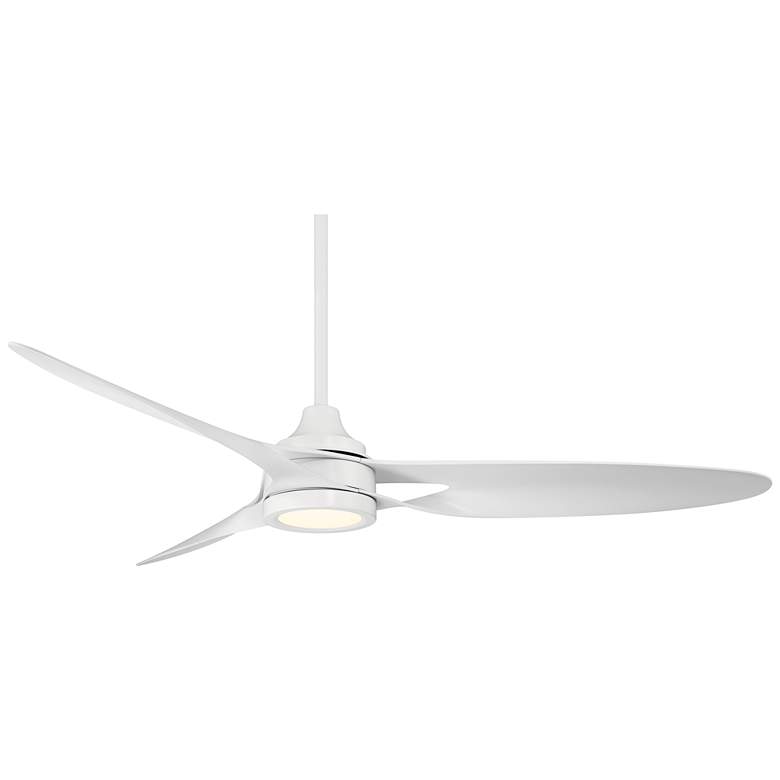 Image 7 54" Casa Vieja Mystere Matte White Indoor/Outdoor LED Ceiling Fan more views