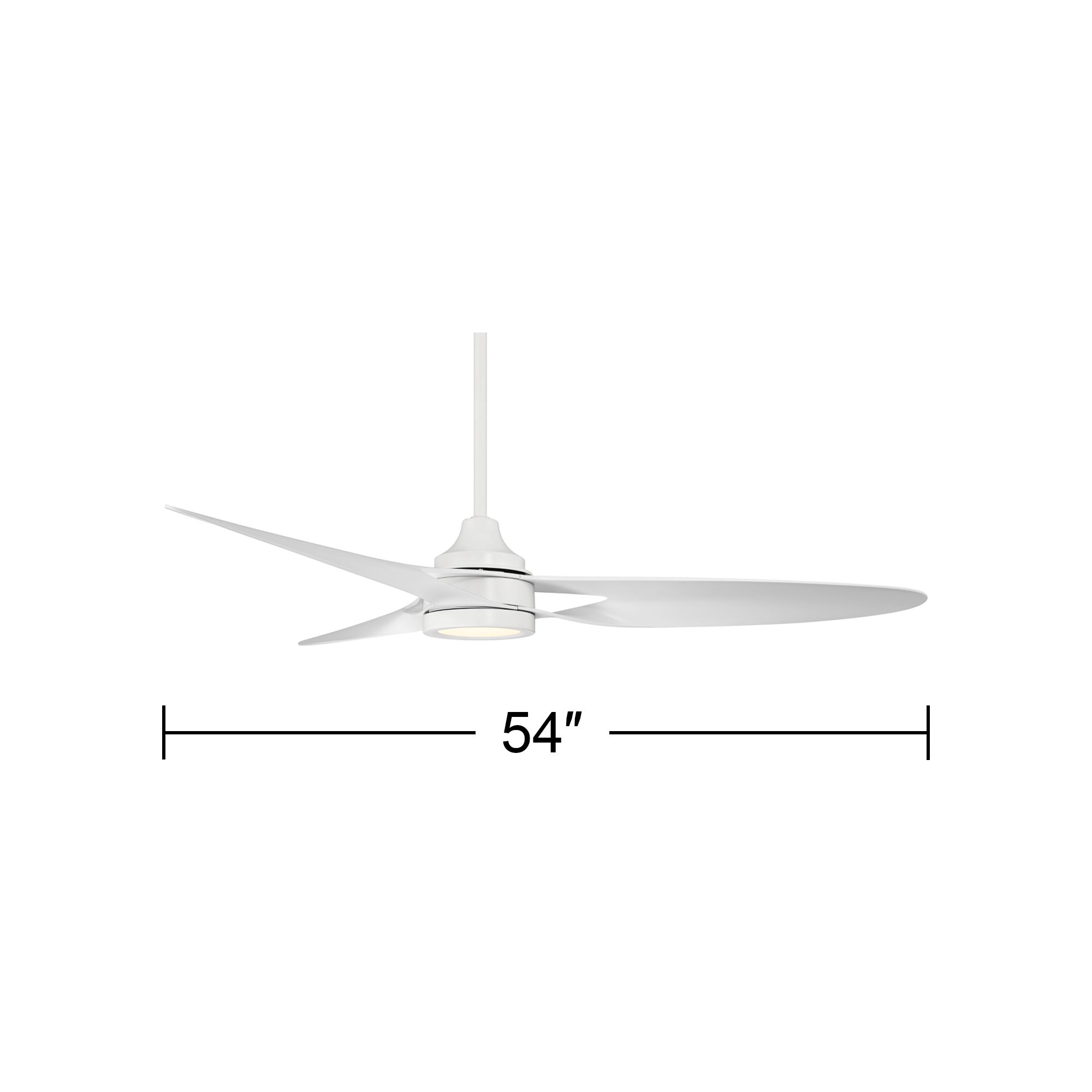 Watch A Video About the Casa Vieja Mystere Matte White Indoor Outdoor LED Ceiling Fan