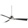 54" Casa Vieja Sienna Breeze Damp LED Nickel Ceiling Fan with Remote