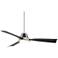 54" Casa Vieja Sienna Breeze Damp LED Nickel Ceiling Fan with Remote
