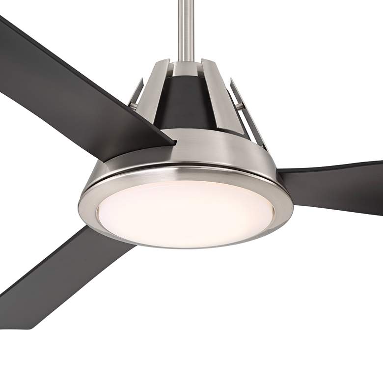 Image 3 54 inch Casa Vieja Sienna Breeze Damp LED Nickel Ceiling Fan with Remote more views