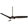 3_54" Casa Vieja Sierra Emperial Bronze Damp LED Ceiling Fan with Remote
