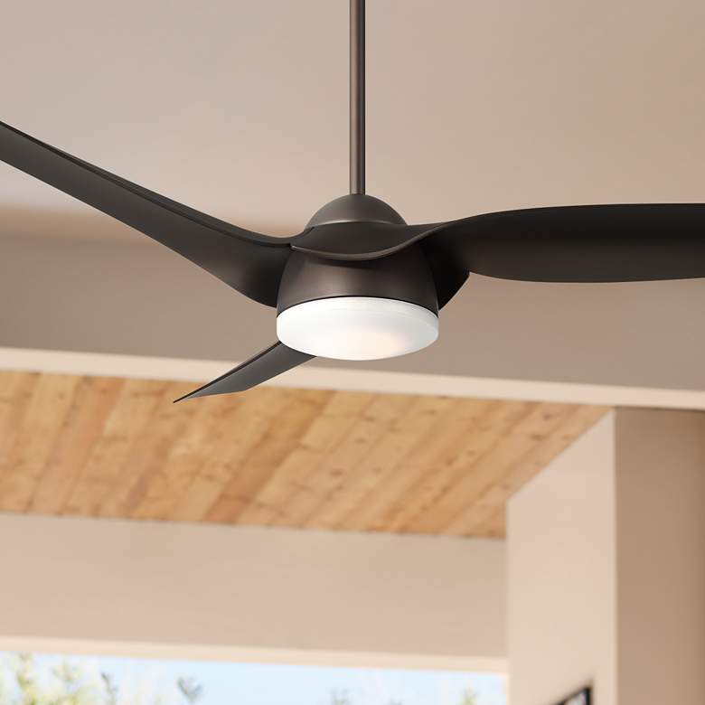 Image 1 54" Casa Vieja Sierra Emperial Bronze Damp LED Ceiling Fan with Remote