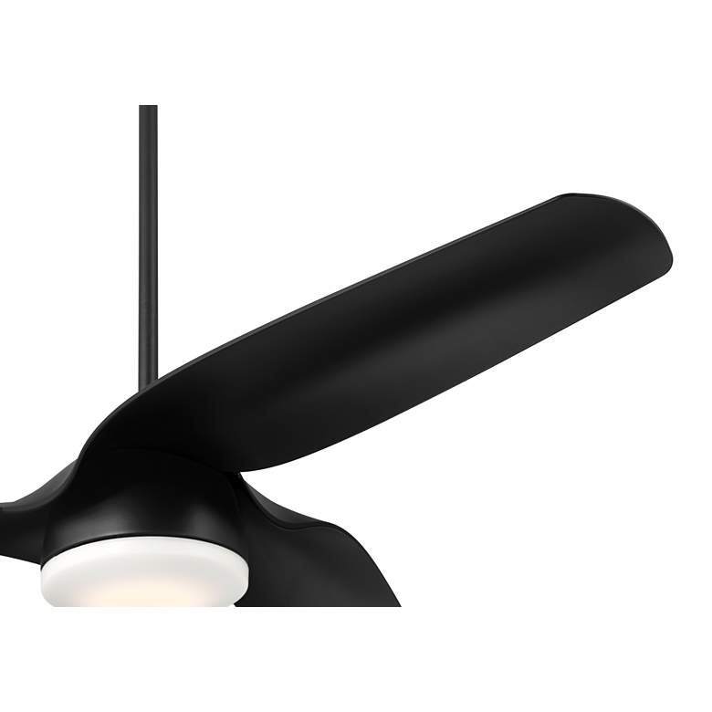 Image 4 54" Casa Vieja Sierra Matte Black Damp LED Ceiling Fan with Remote more views