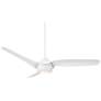 3_54" Casa Vieja Sierra White Damp LED Ceiling Fan with Remote