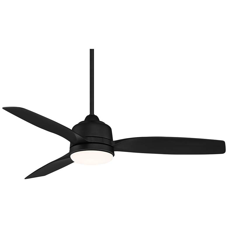 Image 2 54" Casa Vieja Tres Aurora Black Wet Location LED Fan with Remote