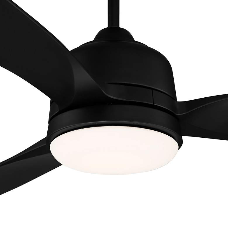 Image 3 54" Casa Vieja Tres Aurora Black Wet Location LED Fan with Remote more views