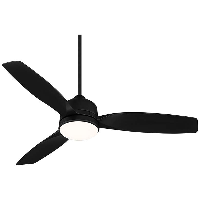 Image 7 54" Casa Vieja Tres Aurora Black Wet Location LED Fan with Remote more views