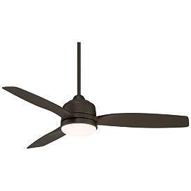Image2 of 54" Casa Vieja Tres Aurora Bronze Wet LED Ceiling Fan with Remote