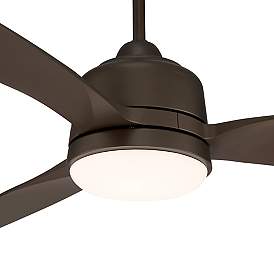Image3 of 54" Casa Vieja Tres Aurora Bronze Wet LED Ceiling Fan with Remote more views