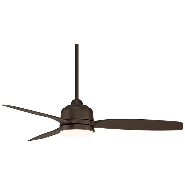 Image 6 54" Casa Vieja Tres Aurora Bronze Wet LED Ceiling Fan with Remote more views