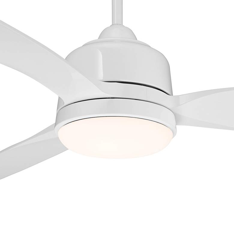 Image 3 54" Casa Vieja Tres Aurora White Wet Rated LED Ceiling Fan with Remote more views