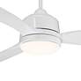 54" Casa Vieja Tres Aurora White Wet Rated LED Ceiling Fan with Remote