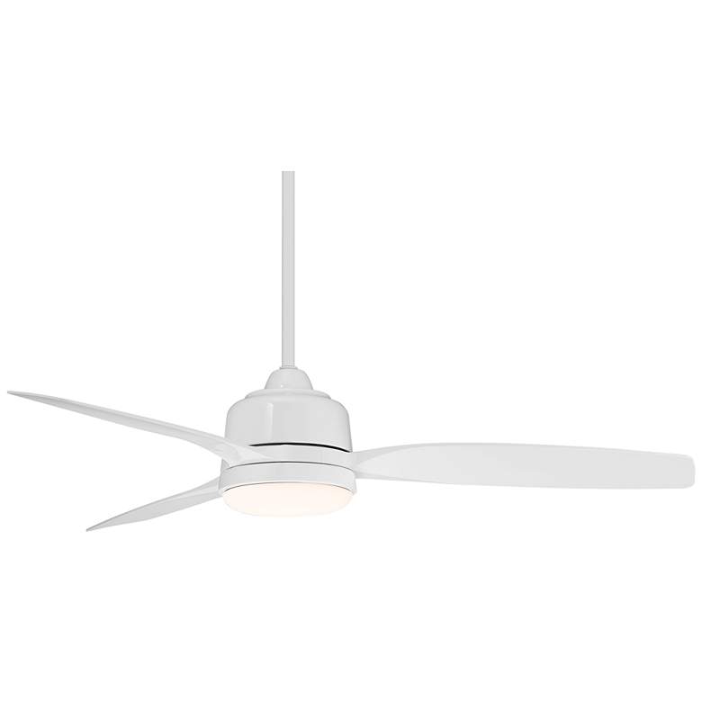 Image 6 54" Casa Vieja Tres Aurora White Wet Rated LED Ceiling Fan with Remote more views