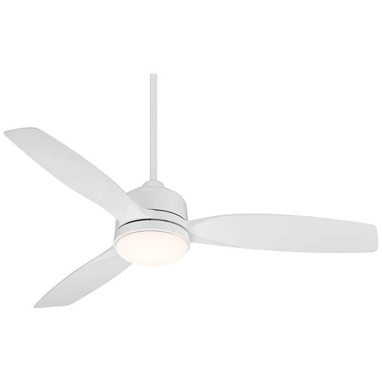 Image 7 54" Casa Vieja Tres Aurora White Wet Rated LED Ceiling Fan with Remote more views