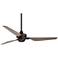 54" Casa Vista Bronze Distressed Gray Rustic Pull Chain Ceiling Fan