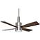 54" Casablanca Bullet Brushed Nickel Ceiling Fan