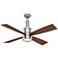 54" Casablanca Bullet Brushed Nickel LED Ceiling Fan with Wall Control