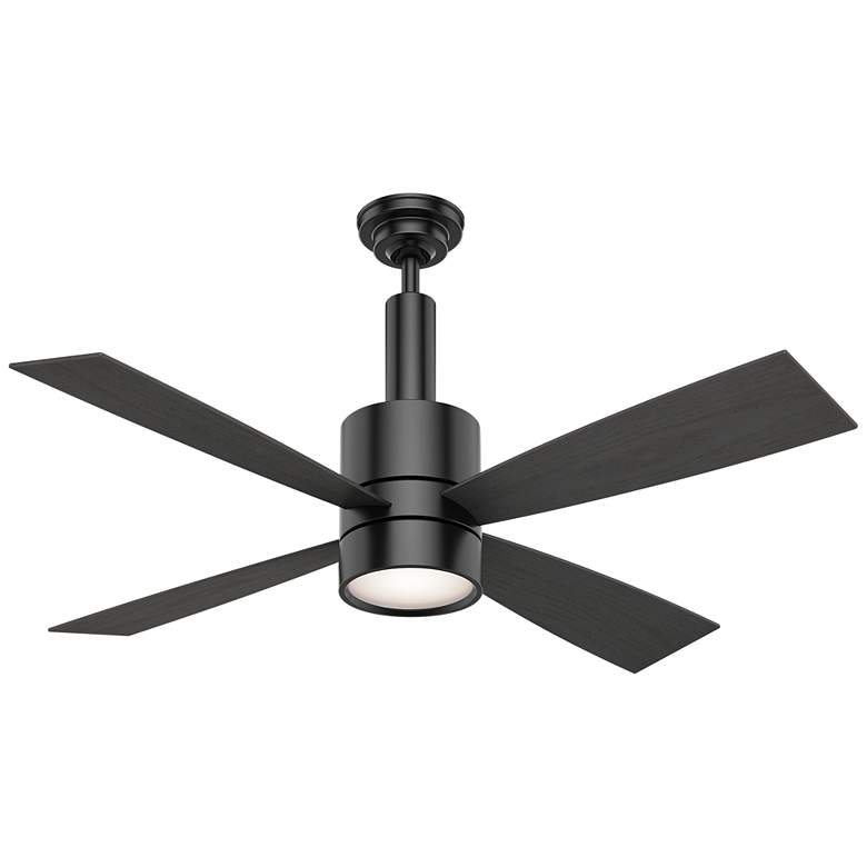 Image 2 54" Casablanca Bullet Matte Black LED Ceiling Fan with Wall Control