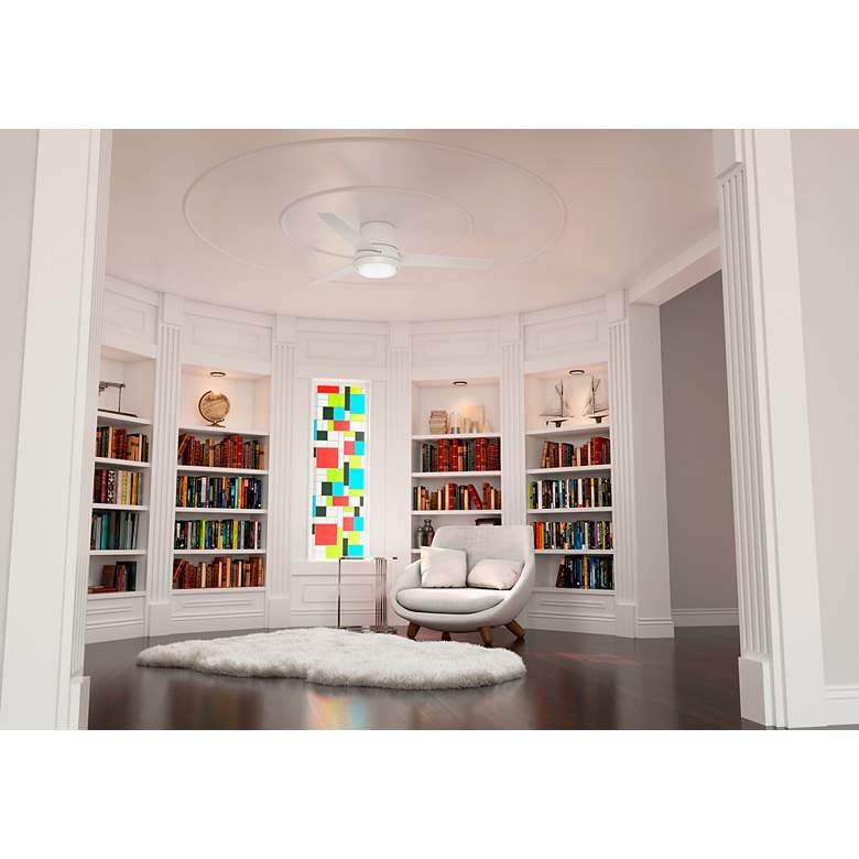 Image 3 54" Casablanca Commodus Fresh White Low Profile Ceiling Fan more views